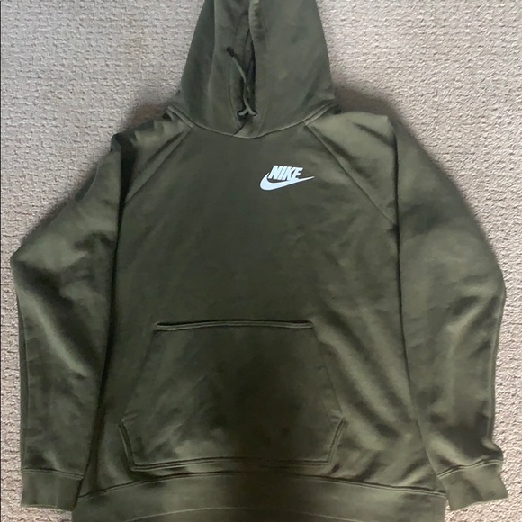 Nike Tops - army green nike hoodie